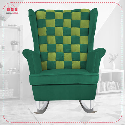 Fotel uszak bujany Carol Duo Family Meble zielona butelka jasna zieleń moda