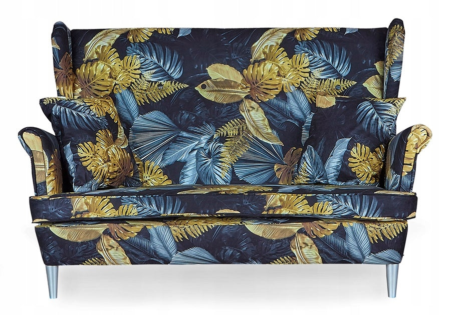 Zestaw wypoczynkowy mebli uszak ARI Print sofa fotele skandynawskie Family Meble