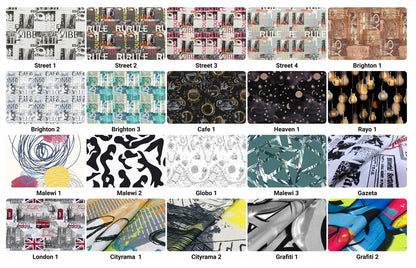 Fotel uszak ARI PRINT skandynawski Family Meble monstera złoto czarny