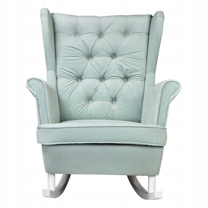 Fotel uszak Gaja bujany skandynawski Family Meble groszkowy seledynowy