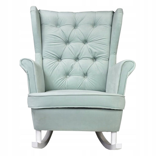 Fotel uszak Gaja bujany skandynawski Family Meble groszkowy seledynowy