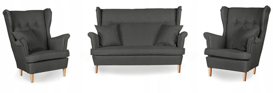 Zestaw wypoczynkowy mebli uszak ARI sofa fotele skandynawskie Family Meble