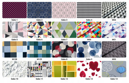 Fotel uszak ARI PRINT z podnóżkiem, skandynawski Family Meble liście