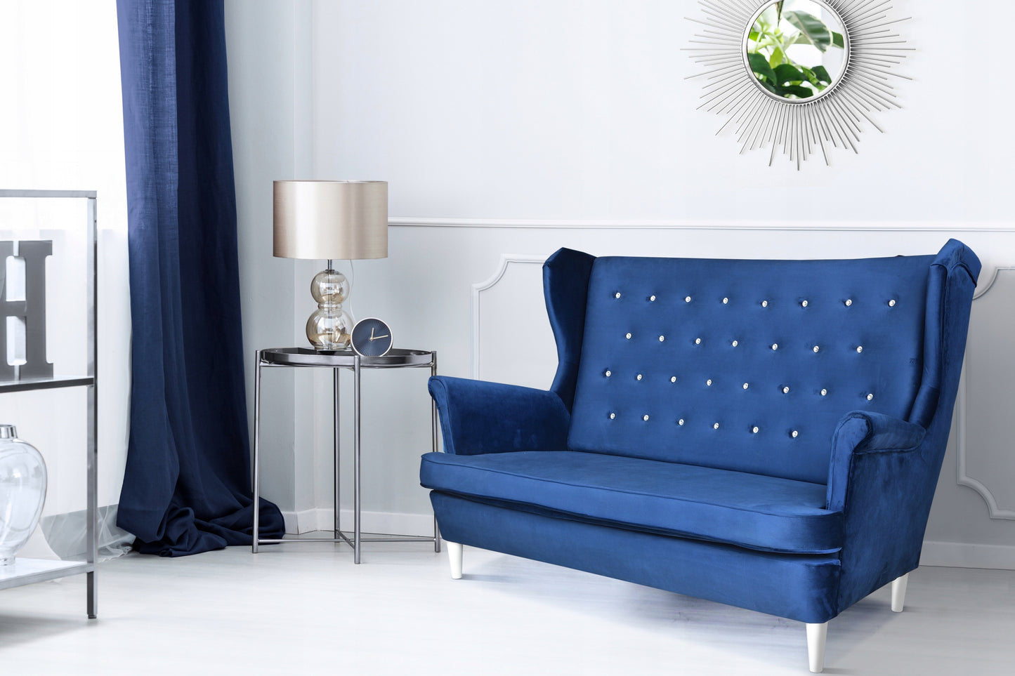 Zestaw wypoczynkowy mebli uszak Ari Print sofa fotele pufy Family Meble komplet