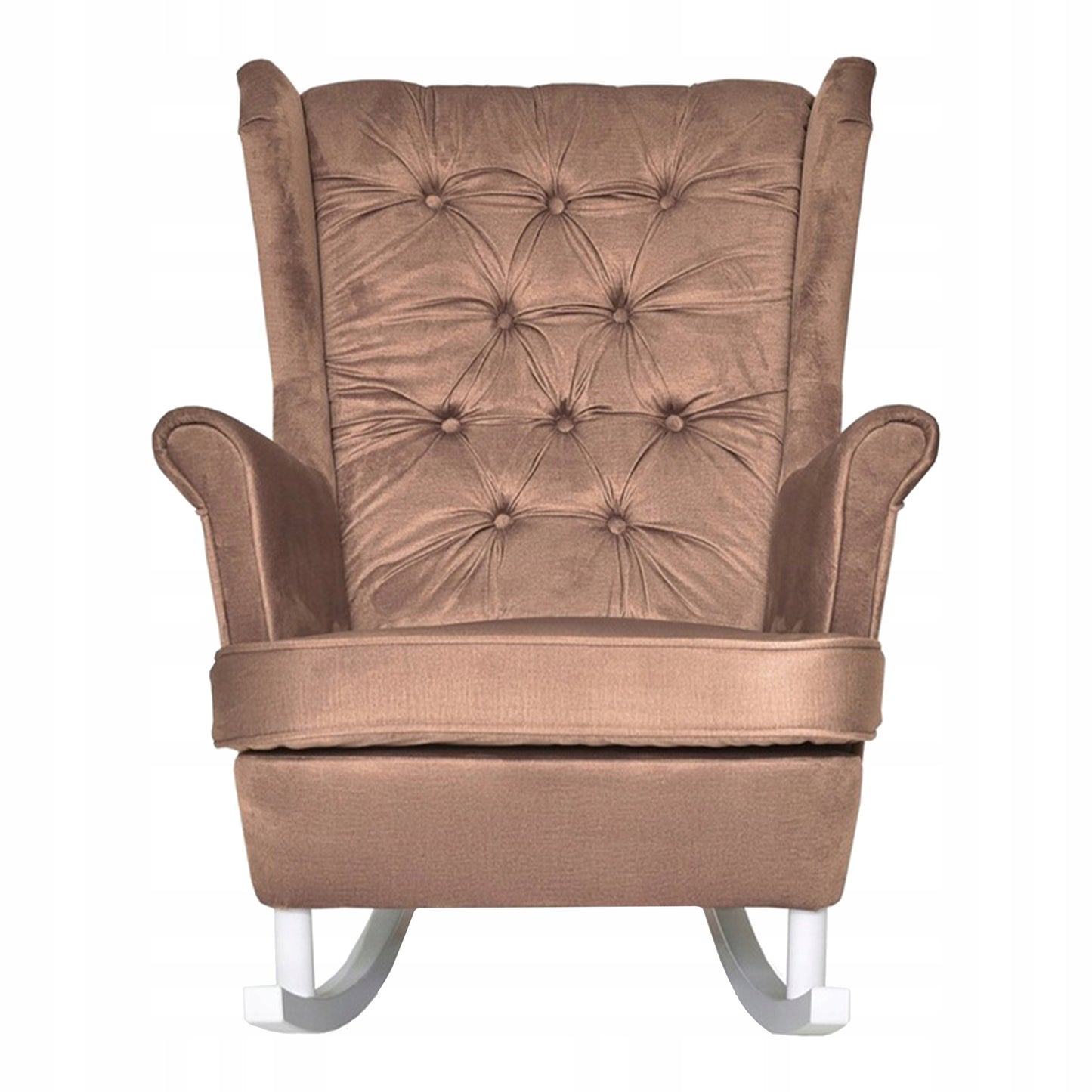 Fotel uszak Gaja bujany skandynawski Family Meble perłowy łososiowy