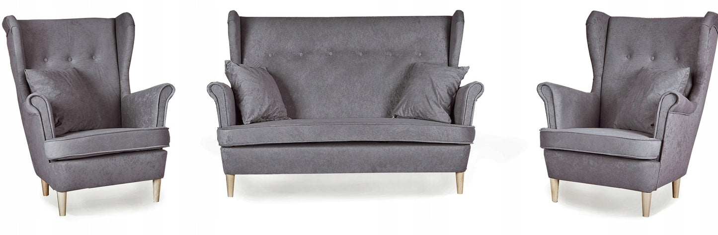 Zestaw wypoczynkowy mebli uszak ARI sofa fotele skandynawskie Family Meble