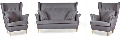 Zestaw wypoczynkowy mebli uszak ARI sofa fotele skandynawskie Family Meble