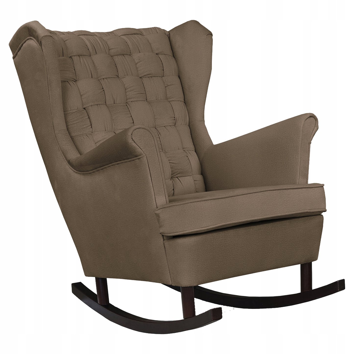 Fotel uszak Carol bujany skandynawski Family Meble beżowy, brązowy