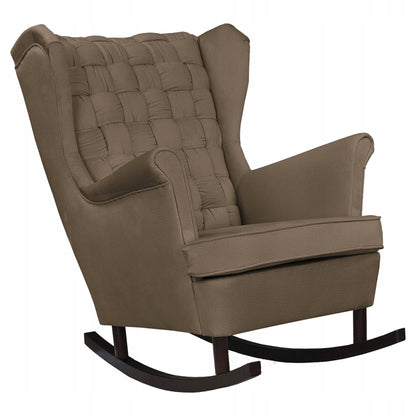 Fotel uszak Carol bujany skandynawski Family Meble beżowy, brązowy