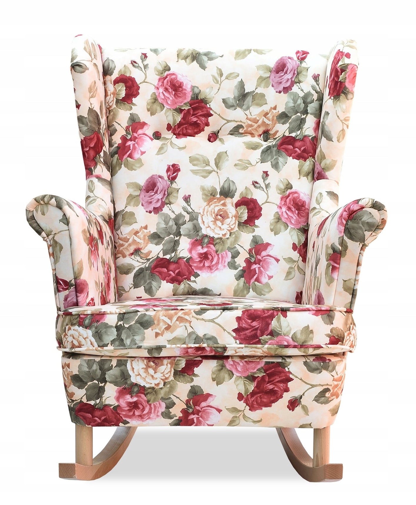 Fotel uszak ARI bujany skandynawski Family Meble róże beżowe jasne