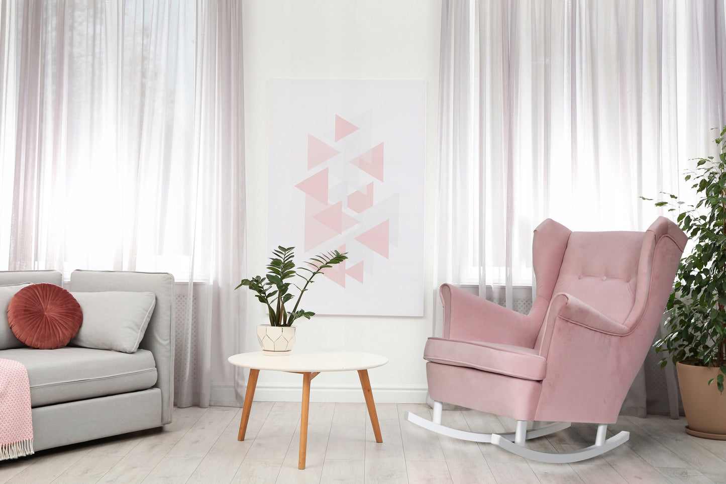 Fotel uszak Carol skandynawski Family Meble CIEMNY BEŻ brązowy wygodny