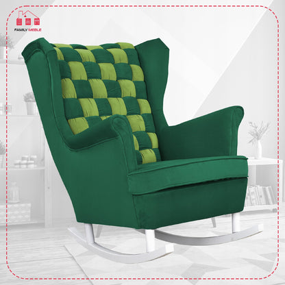 Fotel uszak bujany Carol Duo Family Meble zielona butelka jasna zieleń moda