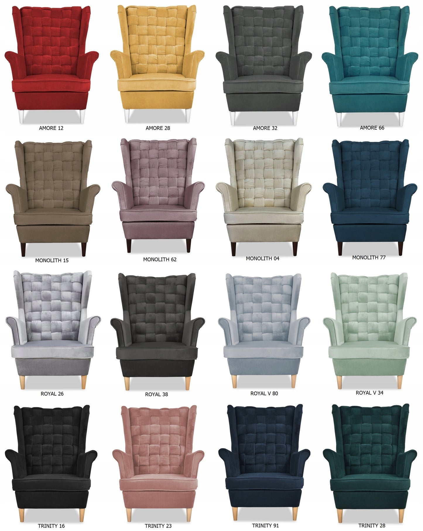 Fotel uszak Carol skandynawski Family Meble WATERPROOF granatowy