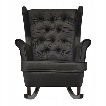 Fotel uszak bujany skandynawski Gaja Family Meble czarna oliwka 10 pik