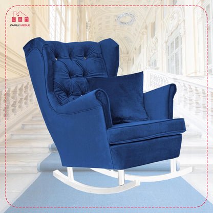 Fotel uszak Gaja bujany skandynawski Family Meble braun brązowy bujak