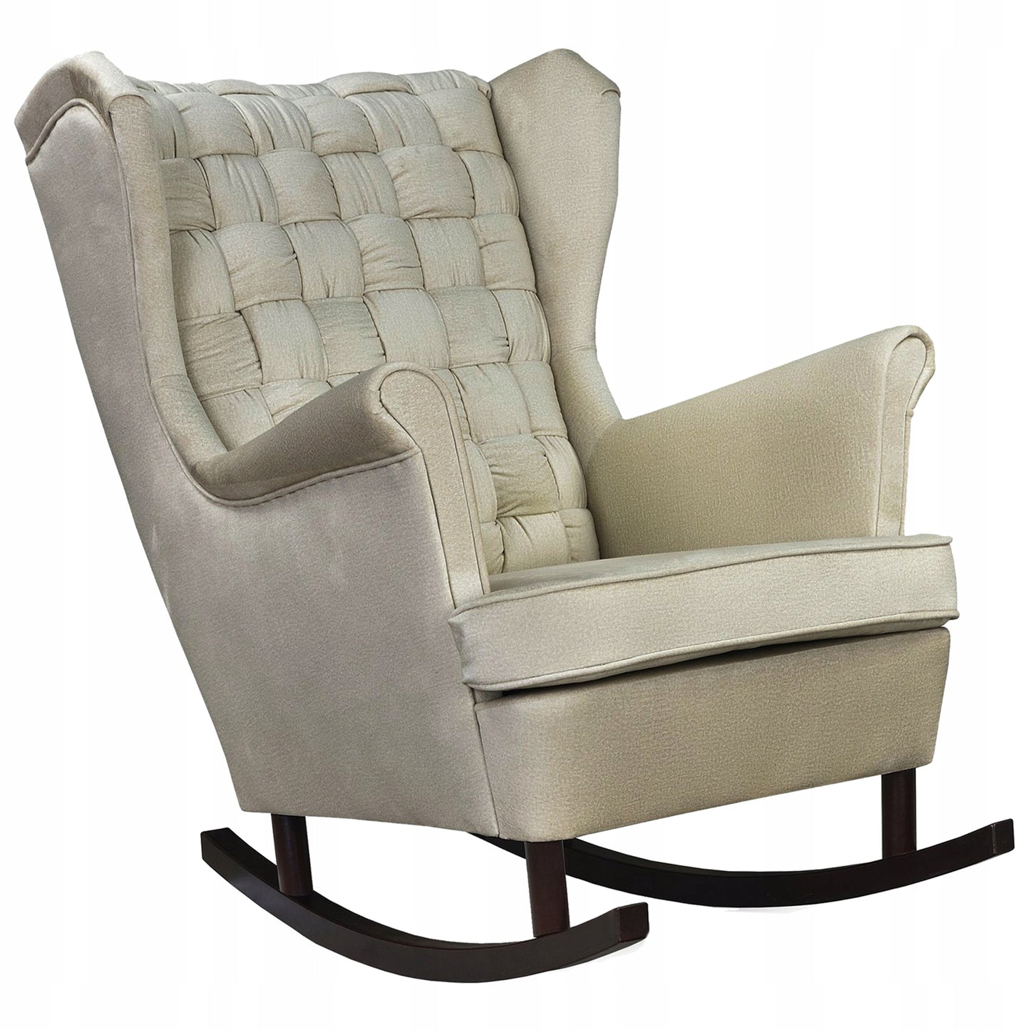 Fotel uszak Carol bujany skandynawski Family Meble beżowy, kremowy