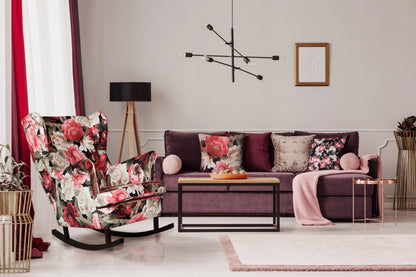 Fotel uszak Carol skandynawski Family Meble szampański jasny beż krem