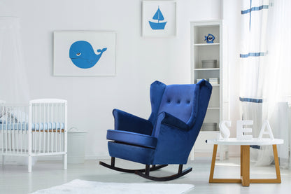 Fotel uszak Carol skandynawski Family Meble róż SALON KOSMETYCZNY