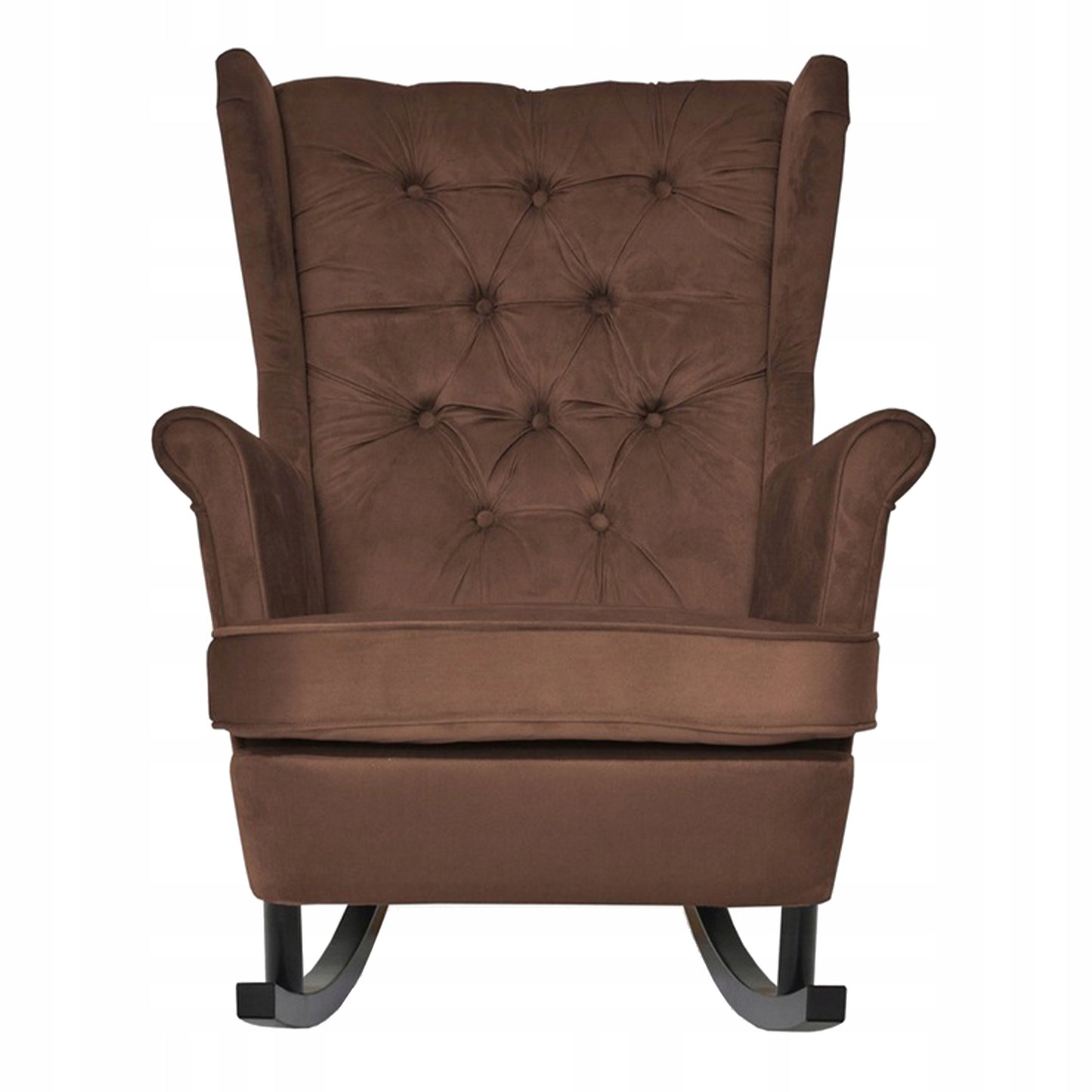 Fotel uszak Gaja bujany skandynawski Family Meble braun brązowy bujak