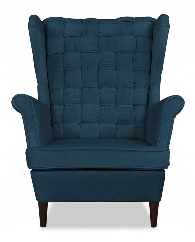 Fotel uszak Carol skandynawski Family Meble WATERPROOF granatowy