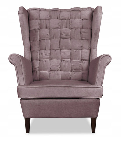 Fotel uszak Carol skandynawski Family Meble LILIOWY brudny róż różowy