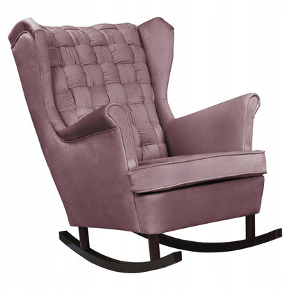 Fotel uszak Carol bujany skandynawski Family Meble brudny róż, różowy