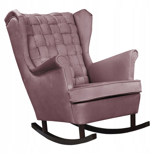 Fotel uszak Carol bujany skandynawski Family Meble brudny róż, różowy