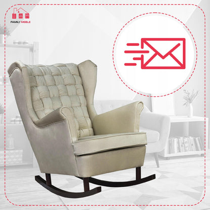 Fotel uszak Carol bujany skandynawski Family Meble beżowy, kremowy