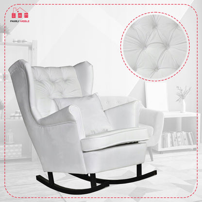 Fotel uszak Gaja bujany skandynawski Family Meble perłowy siwy jasny