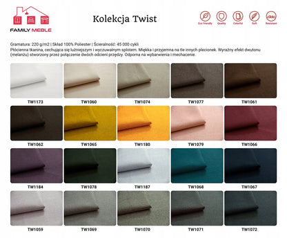 Zestaw wypoczynkowy mebli uszak ARI sofa fotele skandynawskie Family Meble