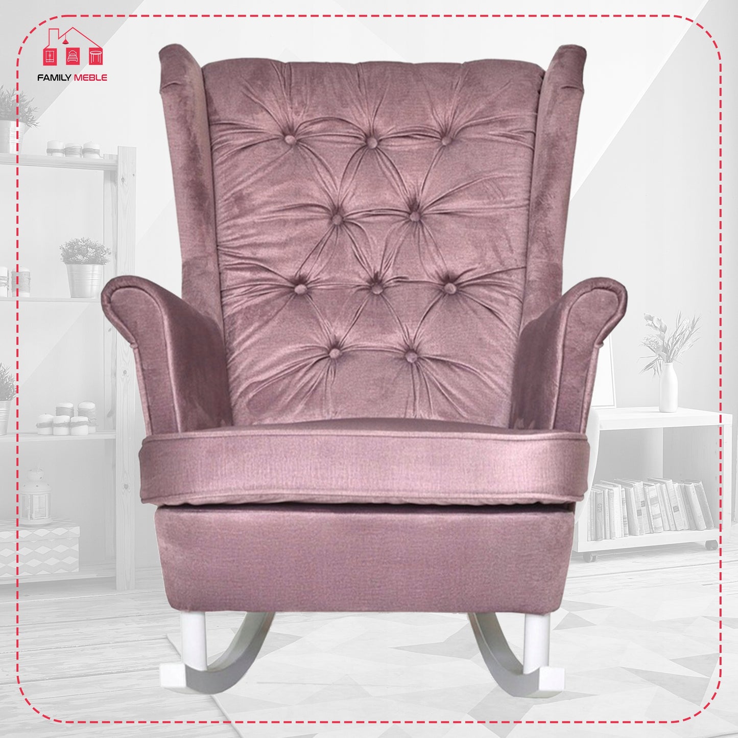 Fotel uszak Gaja bujany skandynawski Family Meble kobiety karmiącej