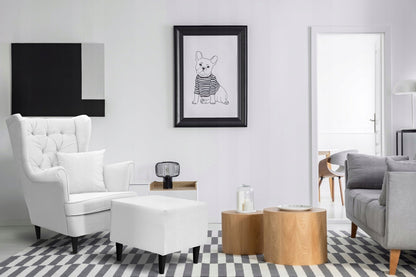 Fotel uszak Carol skandynawski Family Meble WATERPROOF granatowy