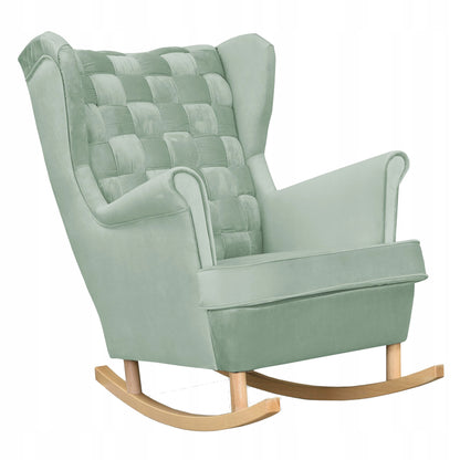 Fotel uszak Carol bujany skandynawski Family Meble miętowy jasny