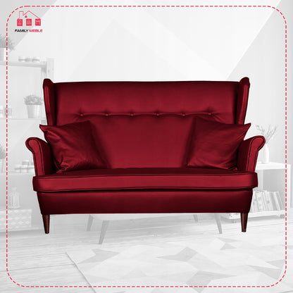 Sofa kanapa uszak eko skóra skandynawska nie rozkładana Family Meble bordo